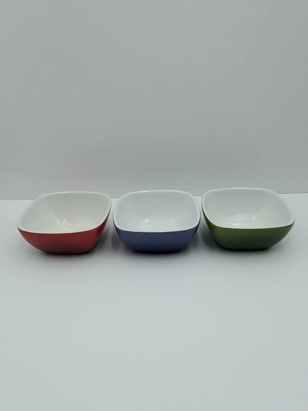 Tabletops Gallery Brasserie Red Green Purple Dessert Bowls Square Snack Bowls